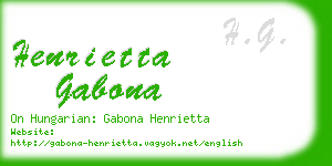 henrietta gabona business card